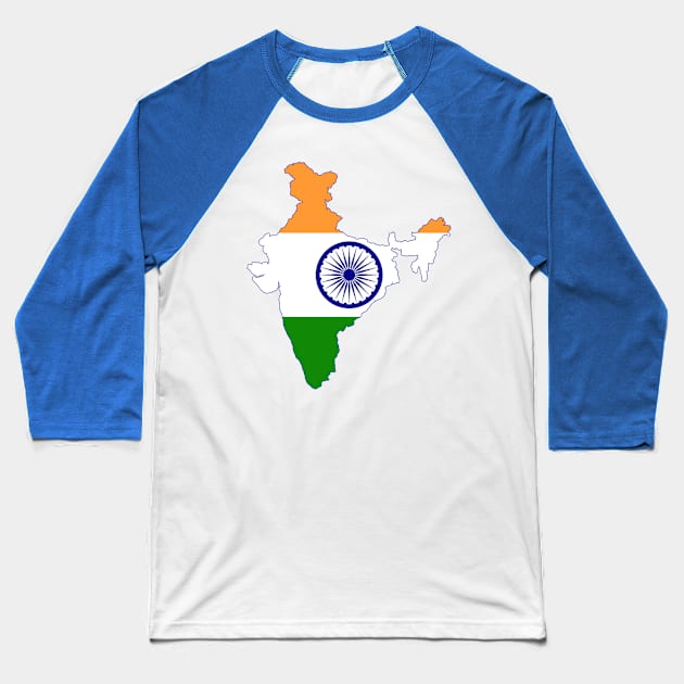 India Map Baseball T-Shirt by Historia